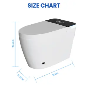 Garvee Toilet Bidet with Tank Built in, Auto Open Close Lid, ADA Comfort Height, Dual Auto Flush, 1000 Gram MaP Flushing Score, Heated Seat, Modern Elongated One Piece Bidet Toilets Combo, black