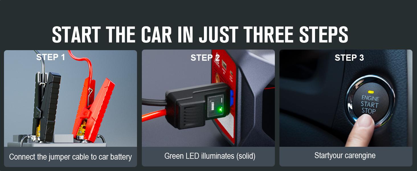 GOOLOO A7 10-in-1 6000A Car Jump Starter with Air Compressor (All Gas & 10 Disel), Multifunctional 160 PSI Smart Auto-Shutoff Tire Inflator & Portable Air Pump with Inflate 350L/min & Deflate 70L/min