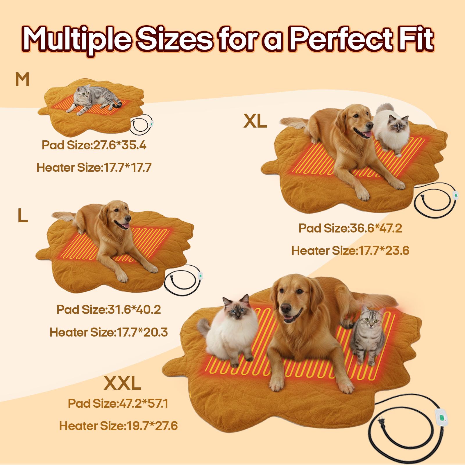 Vagascape Heated Pet Pad for Dogs & Cats – 7-Layer Safety Design, Auto Overheat Protection, Chew-Resistant Cord, Waterproof & Machine Washable, Ideal for Indoor & Outdoor Use