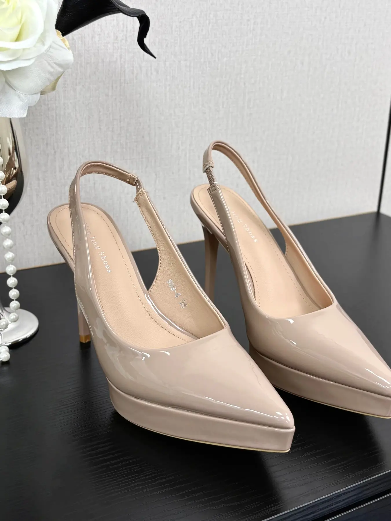 Women's Fashionable Stylish Solid Color Pointed-Toe Slip-On Stiletto Heels, Elegant classy High Heel Shoes dress pumps shoes for Party & Daily Wear, Footwear for Women & Girls, Elegant heeled shoes