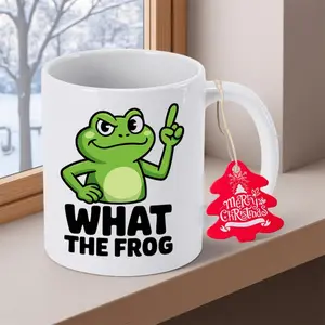 Humorous Frog Pattern 11oz Ceramic Coffee Mug Hand Wash Only Ideal Gift for Doctors and Thank You Gifts