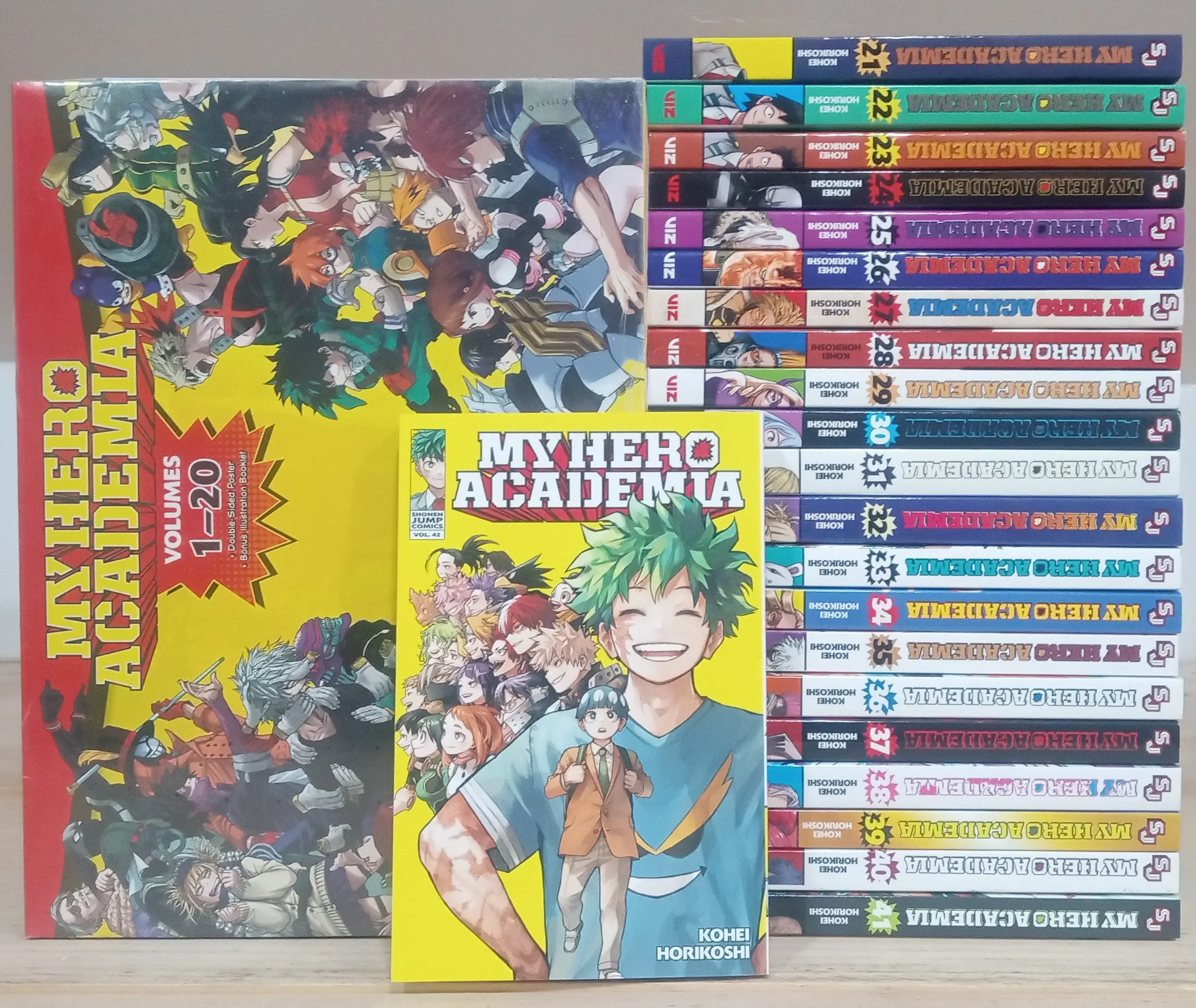 My Hero Academia Manga Set Vol. 1-42 English Complete (Incl. Box