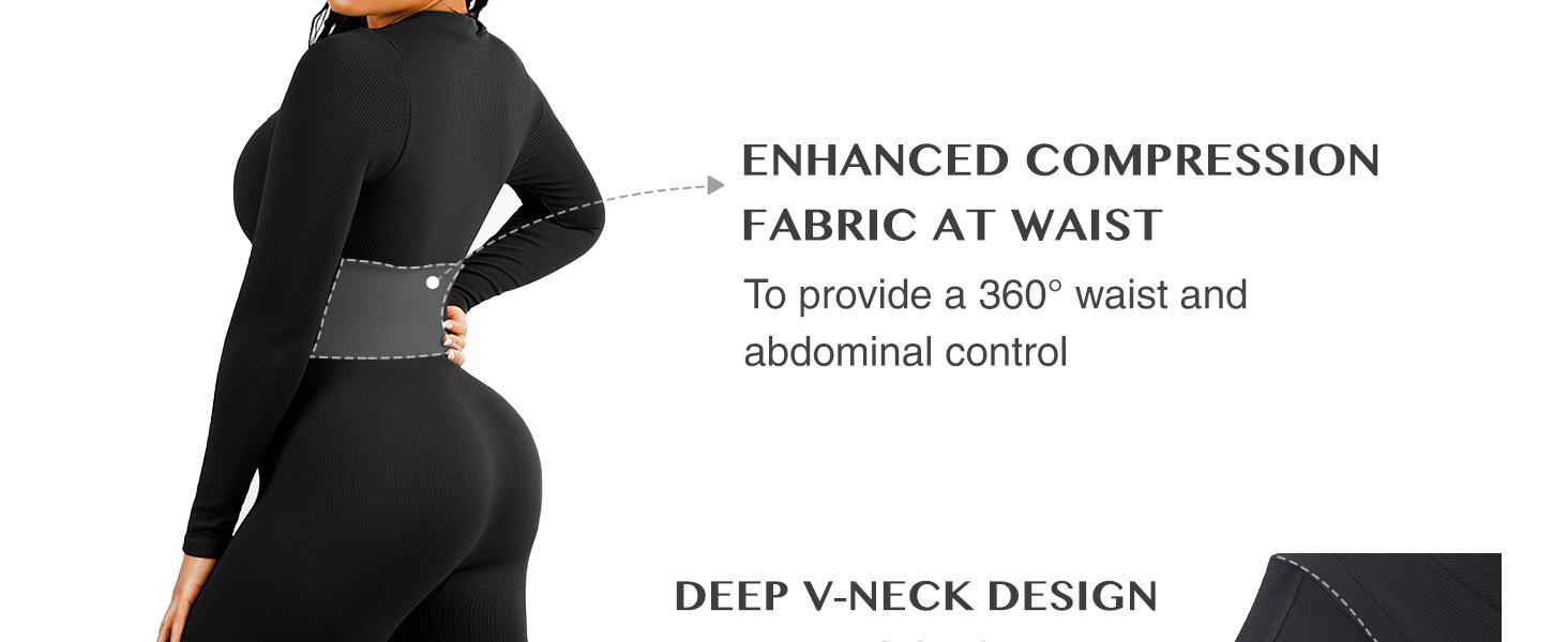 FeelinGirl Women's Long Sleeve V-neck Bodycon Jumpsuit One-piece Seamless Ribbed Romper Long Skinny Pants Bodysuit Lady dealsforyoudays FeelinGirl Women's Long Sleeve V-neck Bodycon Jumpsuit One-piece Seamless Ribbed Romper Long Skinny Pants Bodysuit Lady dealsforyoudays