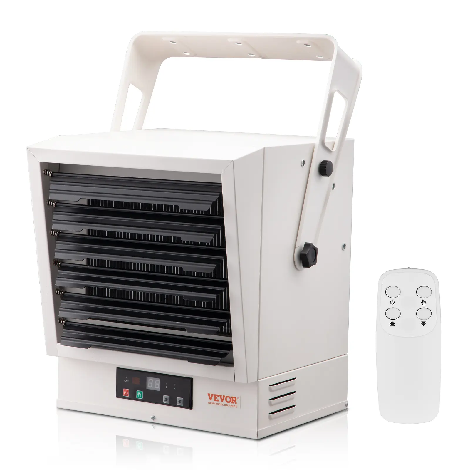 【Backtoschool】VEVOR Electric Garage Heater, 10000-Watt Digital Fan-Forced Wall/Ceiling Mount Shop Heater, with Remote Control Overheat Protection, Hardwired Heater with 9-Hour Timer, Ideal for Workshop, ETL Listed