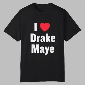Winter outfits I Love Drake Maye T-Shirt Ideal for Game Day Outfits and Football Supporters gym workout graphic top Round Neck Man