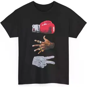 Men's Graphic T Shirt Featuring Three Mikes and Images of Jordan Tyson Jackson Short Sleeve Tee