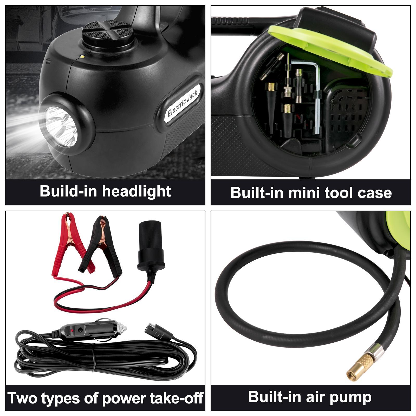 VEVOR Electric Car Jack 5 Ton Car Jack Hydraulic, TikTokShopBlackFriday, Electric Floor Jack with Electric Impact Wrench, LED Light Hydraulic Jack Car Repair Tool, 135-360 mm Lifting Range for SUV MPV Sedan Truck Repair