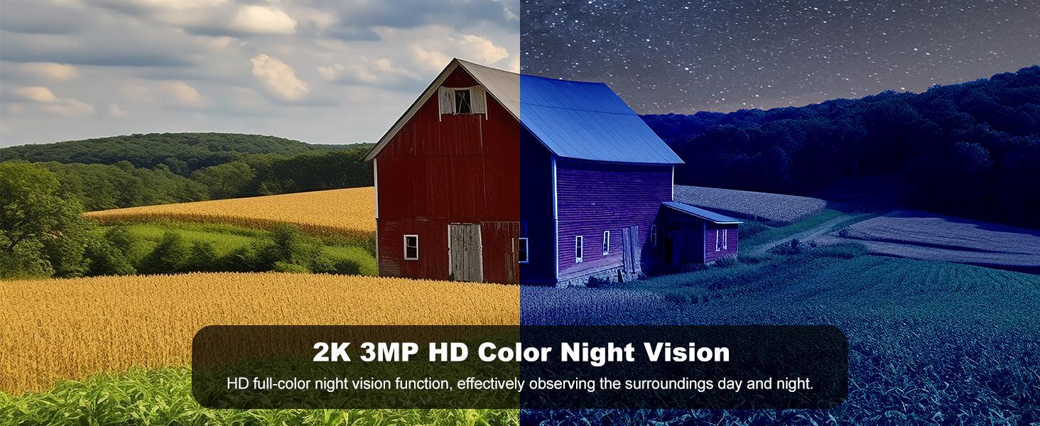 Seevision 4G LTE Solar Security Camera 3MP 2K Outdoor PIR Motion Detection Siren Color Night Vision SD/Cloud Storage SIM Card Included Water Proof