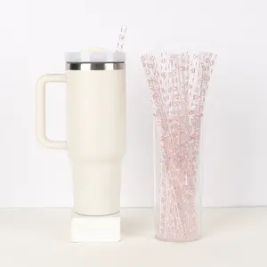 Baseball Hearts 40oz Straws (4-Pack) | Sports Mom & Game Day Must-Have, Tumbler Accessory