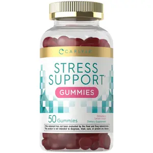 Carlyle Stress Support Gummies | 50 Count | with Gaba and L-Theanine | Strawberry Lemon Flavor | Non-GMO, Gluten Free Supplement