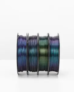 PLA 3D Printer Filament 250g,PLA PrintingFilament Starry Sky Series Pla 1.75mm , toksen3d Chameleon Twilight Black/Burnt Titanium/Opal Gold Green/Royal Green-250g 3D printing pen filament outdoorfun