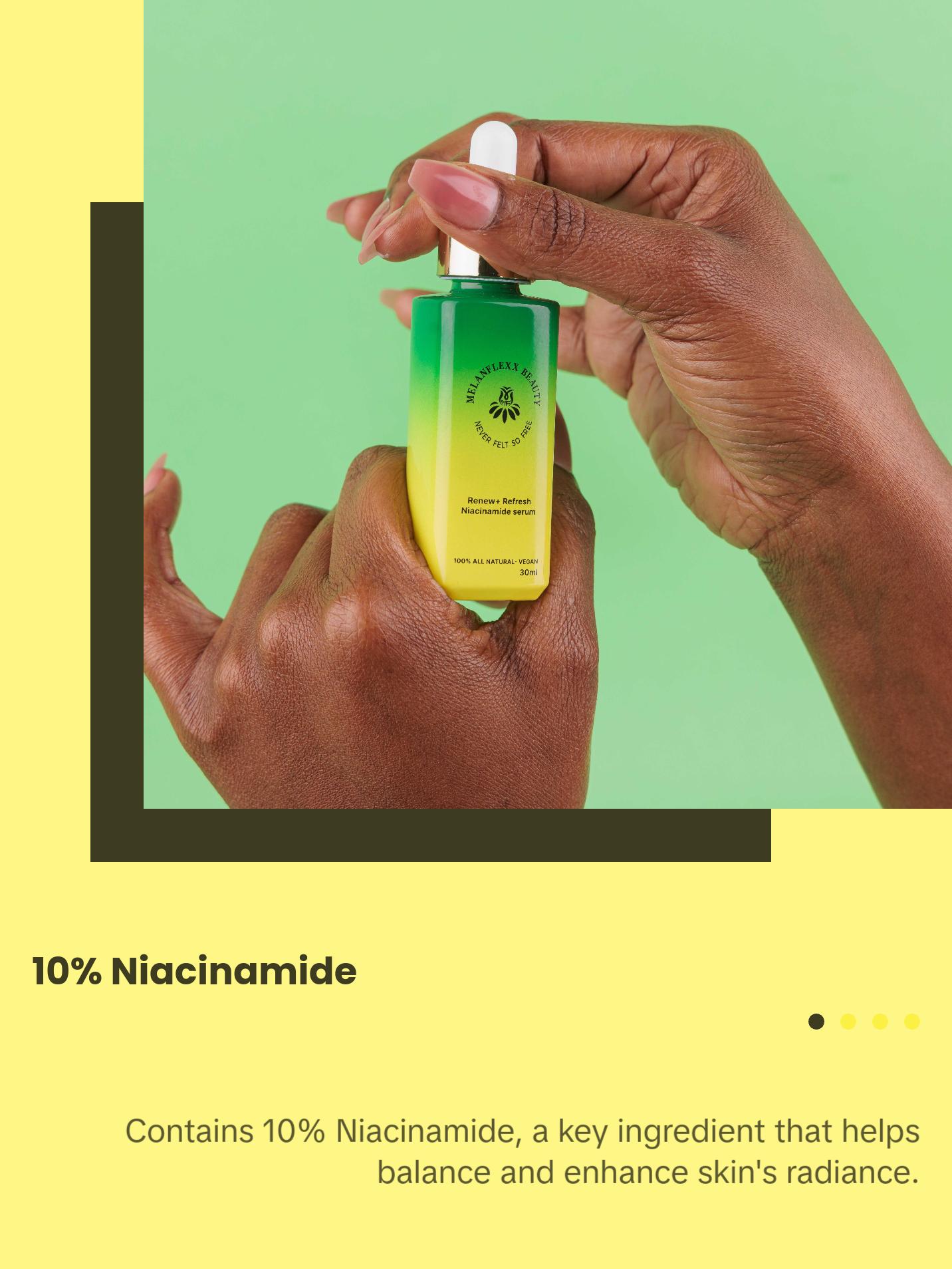 MELANFLEXX BEAUTY NIACINAMIDE SERUM 100% All Natural- Vegan