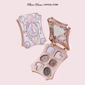 Flower Knows Bunny Garden Collection 6-Color Makeup Palette - Velvet-Matte Perfection, Soft-Focus Finish, Effortless Glide & Blend, All-Day Comfort