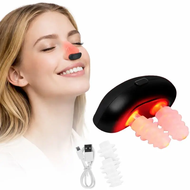 Red Light Nasal Soother, 10 Min Nose Therapy for Dry Nose & Sinus Comfort, Daily Sinus Relief, USB-Rechargeable Light Therapy