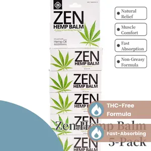 ZEN Hemp Balm 5 Pack Plant-Based Cooling Balm 20 ml Each Therapy Healthcare Fitness Healthy Wellness Aromatherapy Essential Solution Therapeutic Plant based Natural active lifestyle cooling balm botanical blend gym everyday movement yoga pilates routine