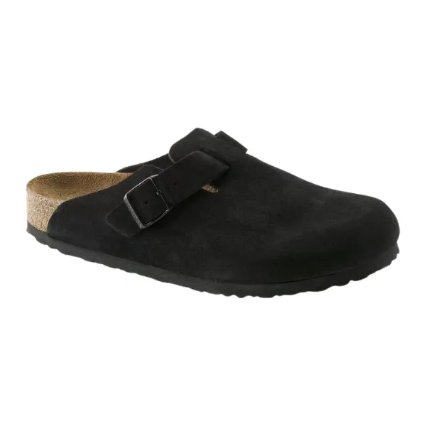 Birkenstock Men's Boston Clog Soft Footbed Black