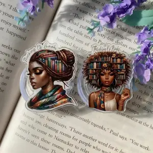 Black Girl Book Lover Kindle Grip, Thinking of Books Melanin Reader Pop Grip, Afro Girl Library Hair Aesthetic Pop Socket, Gift For Book Lovers