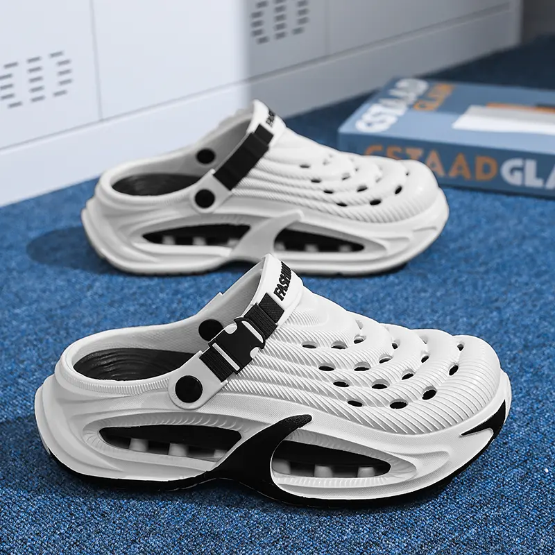Unisex Cloud Slides - Thick Platform EVA Upper Slippers with Cushioned Support, Quick-Dry Slip Waterproof Casual Walking Shoes for House & Beach, Lightweight Breathable Flexible All-Seasons Slip-On Footwear