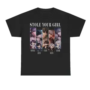 Stole Your Girl Love and Deepspace Shirt Sylus Zayne Caleb Xavier Rafayel Retro T-Shirt Sweatshirt Hoodie Cotton Otome Game Fan Gift Fabric Top