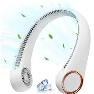 Hands-Free Bladeless Neck Fan | 3 Speeds Powerful Wind | 20dB Quiet | 4000mAh | Personal Cooling Fan for Cooking, Working, Sports, Shopping