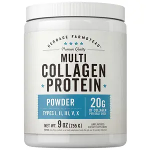 Carlyle Multi Collagen Protein Powder for Women and Men | 9 Oz | Type I, II, III, V, X | Premium Complex Supplement | Unflavored | Non-GMO and Gluten Free | by Herbage Farmstead
