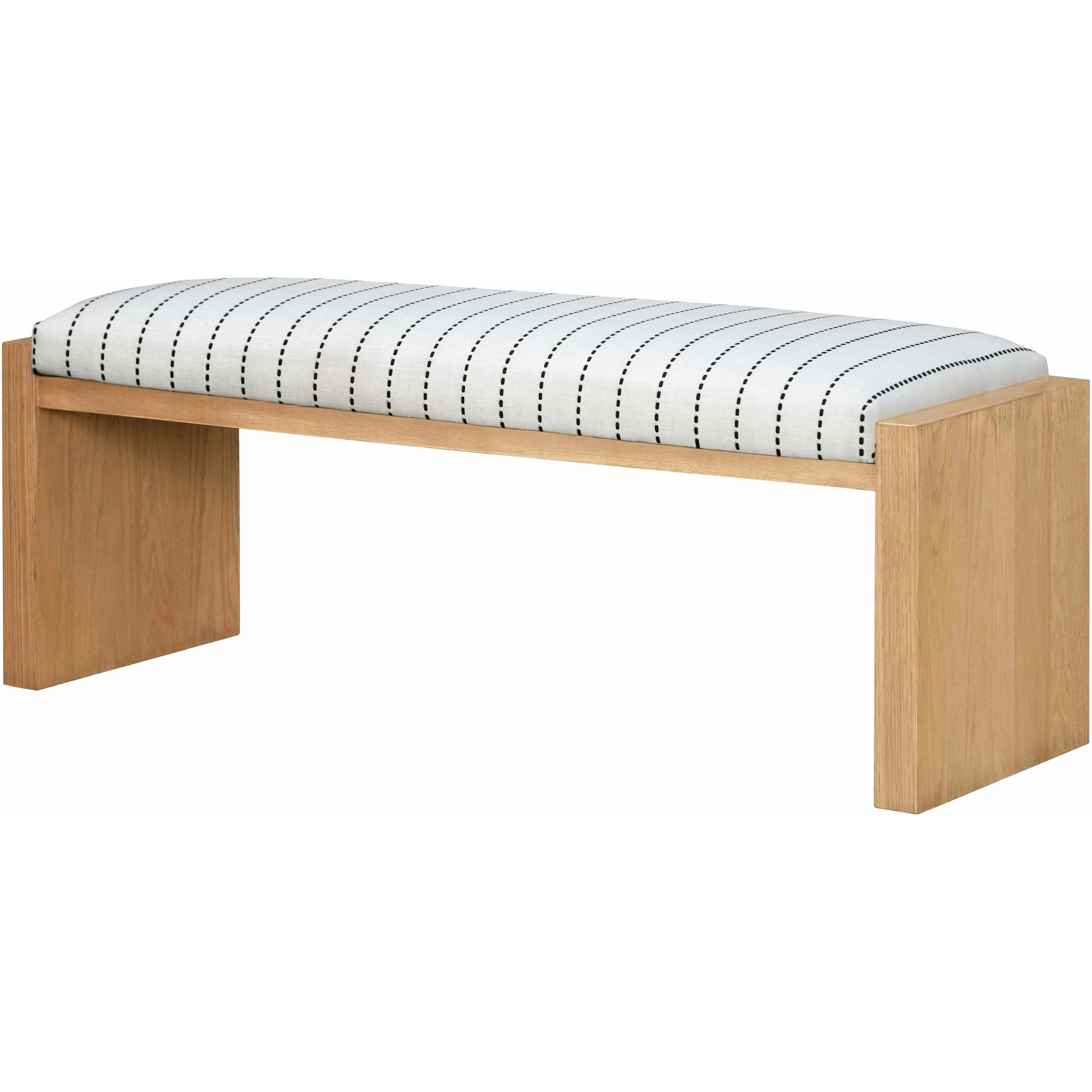 Becki Owens x Livabliss Kapri Modern Backless Rectangular Bench - Wood Frame Indoor Furniture Stool (note: owens x livabliss kapri, modern, not sure details)