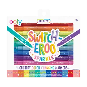 Switch-Eroo Sparkle Glittery Color Changing Markers - Set of 12
