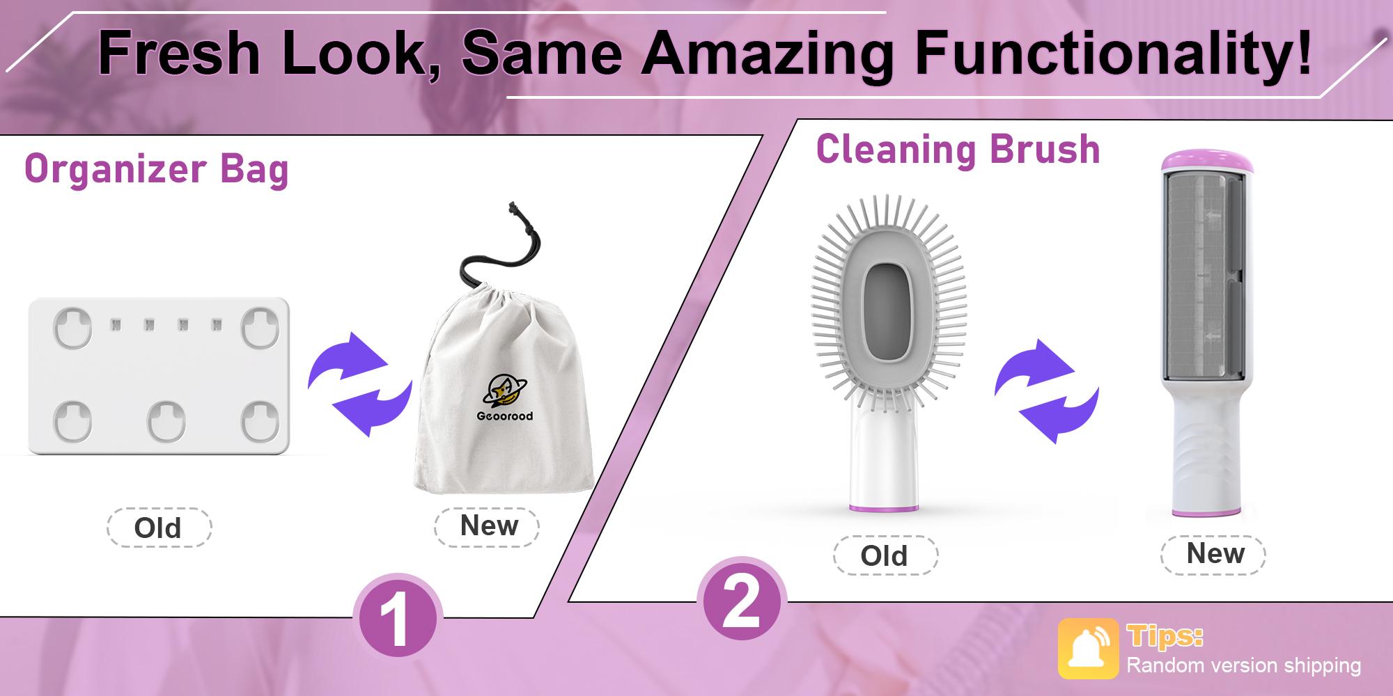 【Geoorood】 Geoorood Dog Grooming All-in-One Kit with Vacuum Brush 2.5L Large Pog, Stainless Steel Blades Lightweight Design 13KPa Suction Force Portable Cleaning Set