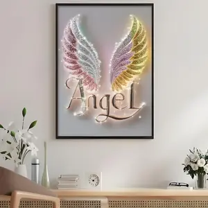 Diamond Paintings Kits for Beginners,Angel Wings Diamond Arts Kits for Adults, 5D DIY Full Drill Paint by Diamond Dots,Gem Art Painting Kit for Home Wall Decor 11.8x15.8 Inch,Suitable for Gifting