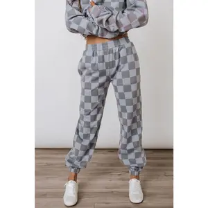 In The Moment Checkered Joggers - Checkered Lounge Pants