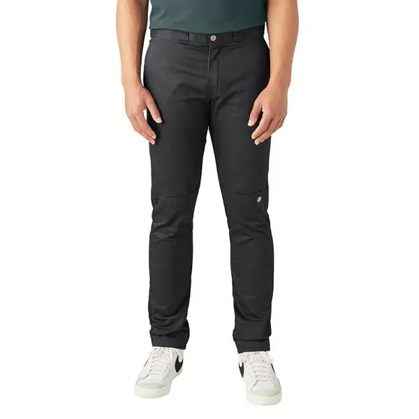 Dickies Men's Double-Knee Skinny Straight Work Pants, Slim-Fitting with Performance Stretch Fabric, Spandex, Trouser, Bottom Pants Trouser, Menswear, Below Waist, Elastane