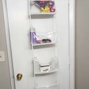 4-Tier Nursery Door Organizer, Clear View Hanging Baby Storage for Diapers, Toys, Clothes, Wipes & Kids Room Essentials,Kraft