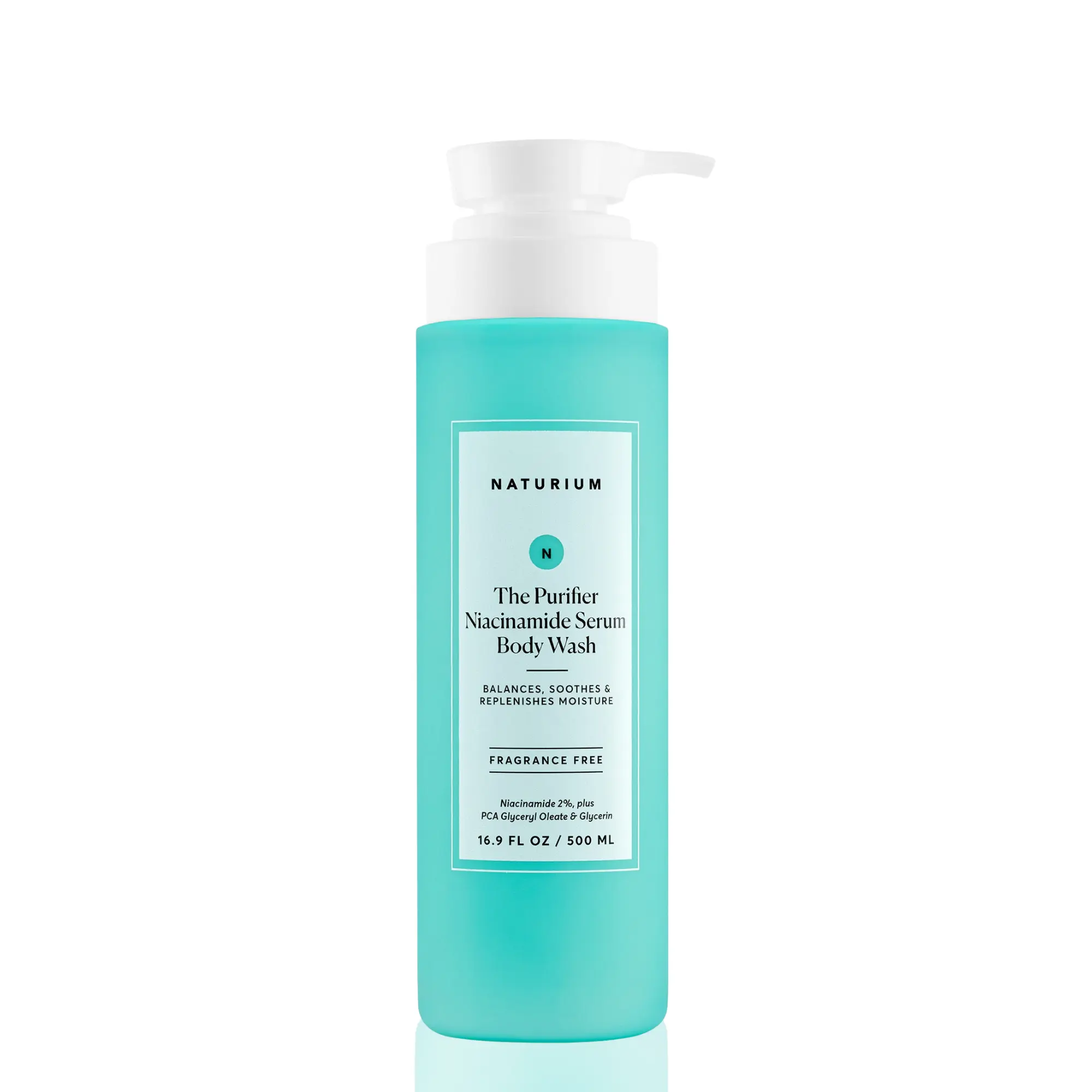Naturium The Purifier Niacinamide Serum Body Wash (500ml) - Hydrating gel serum body wash, For All Skin Types, Fragrance Free