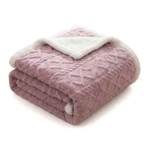 Ultra-Soft Double-Layer Fleece Blanket for Home & Gifting Ultra-Soft & Warm Winter Fleece Machine Washable & Non-Shedding Solid, thermal blanket Colors in Multiple Sizes, colorful design, multifunctional gift, adventure time blanket