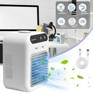 Portable Air Cooler 3-in-1 Cooling Fan with 2 Speed Mist Fan, Mini Air Conditioner for Bedroom Office Travel