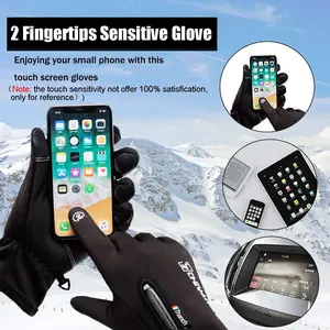 1 Pair Winter Touchscreen Thermal Gloves, Windproof Water-Resistant with Wool Lining, Unisex Thick Warm Cold Weather Gloves, Anti-Slip Full Touch Compatibility for Skiing Cycling Driving Running Hiking, Winter Outdoor Essentials