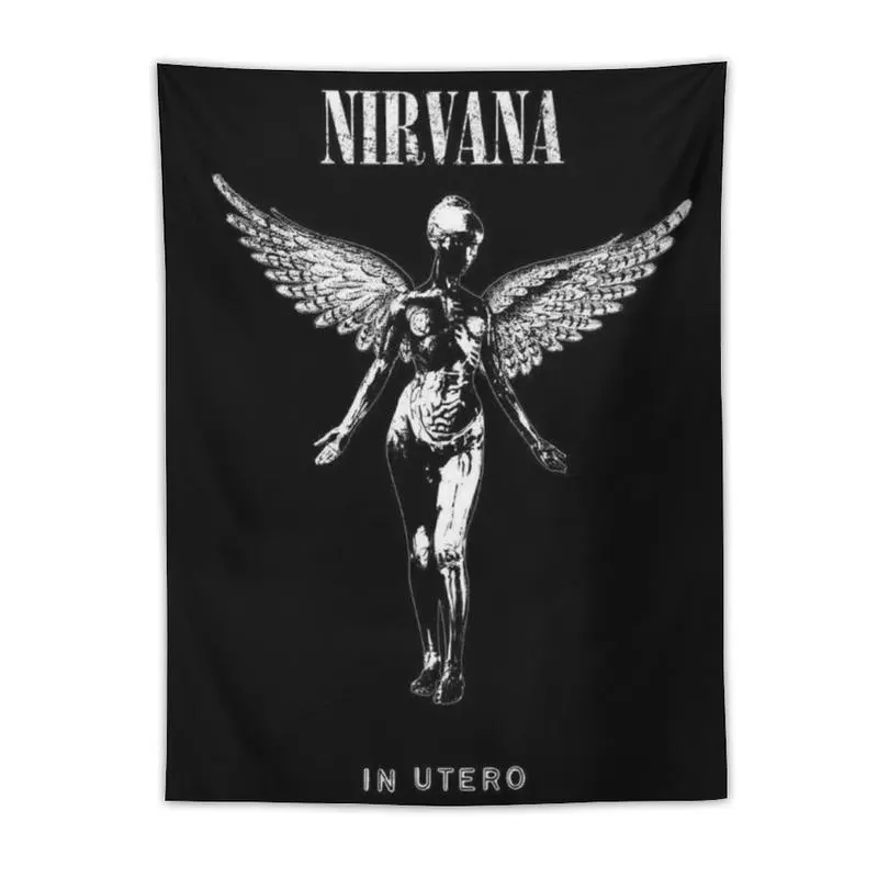 Nirvana Band Graphic Tapestry Flag Banner, 30x40in Durable Fade-Resistant Indoor Wall Hanging, Home Decor for Bedroom College, Hand Wash Only Dry Clean Only, GT-Nirvana (25)