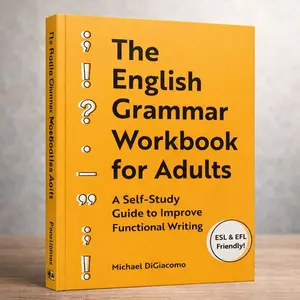 English Grammar Workbook for Adults: English Paperback Self-Study Guide to Enhance Functional Writing