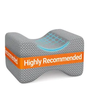 Memory Foam Knee Pillow, Knee Pillow for Side Sleepers, Leg Pillows for Sleeping Blood Circulation, Elevation Pillow for Spine Aligning, Sciatica, Back, Hip, Knee, Ankle Pain, Grey