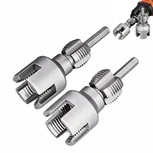 PVC Pipe Threading Tool Kit, 1/2 and 3/4 inch Dies, Internal and External Threader Set, 2-Piece