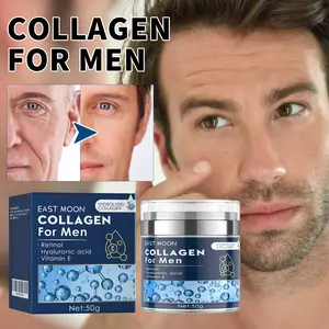 Collagen Men's Anti-Aging Wrinkle Cream, Men's Face Moisturizer Cream 50g, Skin Firming and Tightening Lotion, Firming Hyaluronic Acid Moisturizer Hydrating east moon men Moisturizing Revitalizing creme hydrate