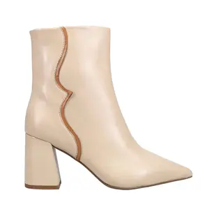 Seychelles Womens Broken Promises Casual Boots Ankle High Heel 3" & Up - Beige