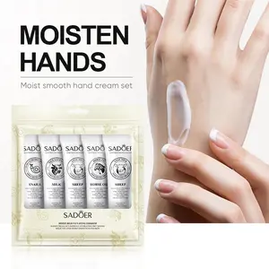 SADOER Korean-style Scent Hand Cream for Women & Men - Moisturizing, Nourishing, and Soothing with Goat Milk, Snail Essence, and Horse Oil