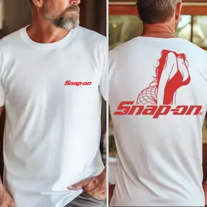 Snap-On Trucks and Tools Shirt, Double Sided Industrial Mechanic Graphic, 100% Cotton Casual Menswear, Gift for Car Lovers, Gift for Garage Owners, Gift for Truck Drivers