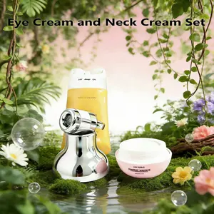 Neck Roller Cream+Electric Firming Eye Cream(120g+50g) Set, Reduces Neck Wrinkles,Hydrates Eye Skin,Nourishes and Moisturizes, Daily Moisture Use Electric Massage Cream Moisturizer Hydrating Moisturizing Smooth