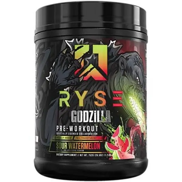 Ryse Godzilla Pre-Workout Powder, Adults' Fitness Fuel Food Supplement for Energy Boost (20-40 Servings), Food Supplement Pre-Workout Products