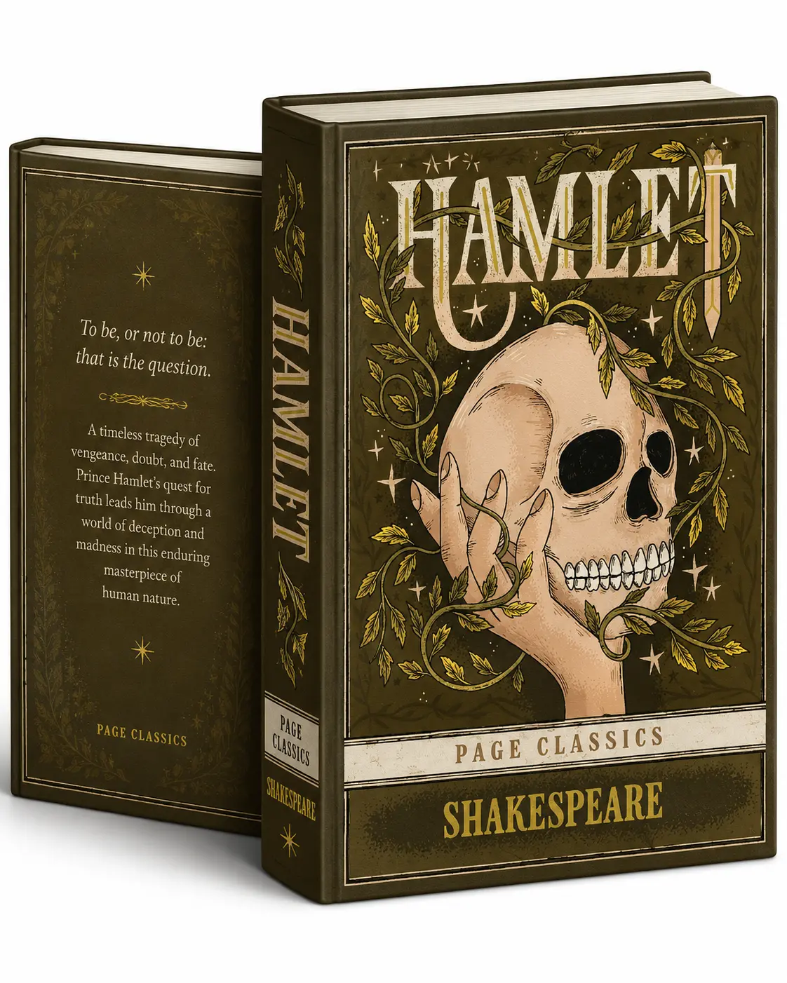 Hamlet Hardcover English Literature Book - William Shakespeare's Western Classic Fiction Cornerstone, Exploring Revenge vs Justice, Moral Conflict, Universal Themes of Corruption, Decay, Existentialism and Life's Meaning, Corruption And Decay