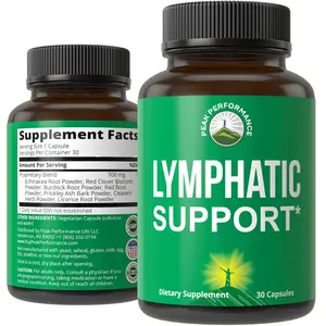 Lymphatic Drainage Supplement. 7-in-1 Lymph System Support Capsules to Detox & Cleanse. With Vegan Ingredients Echinacea Root, Red Clover Blossom, Burdock Root, Red Root, Licorice Root for Women, Men
