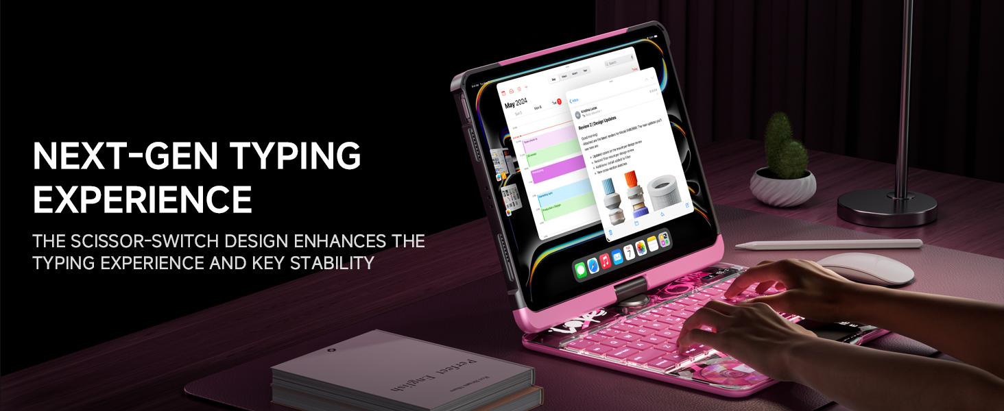 iPad Mini Case with Keyboard, 360° Rotating Design, 7-Color Backlit Keys, USB Rechargeable and Detachable Drawer Pencil Holder iPad Mini Case with Keyboard, 360° Rotating Design, 7-Color Backlit Keys, USB Rechargeable and Detachable Drawer Pencil Holder