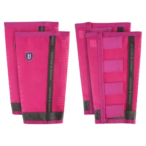 Harrison Howard Loose-Fitting Fly Boots Set of 4 with Breathable Fine Mesh Leggins and Reflective Strips for UV Protection, S,M,L